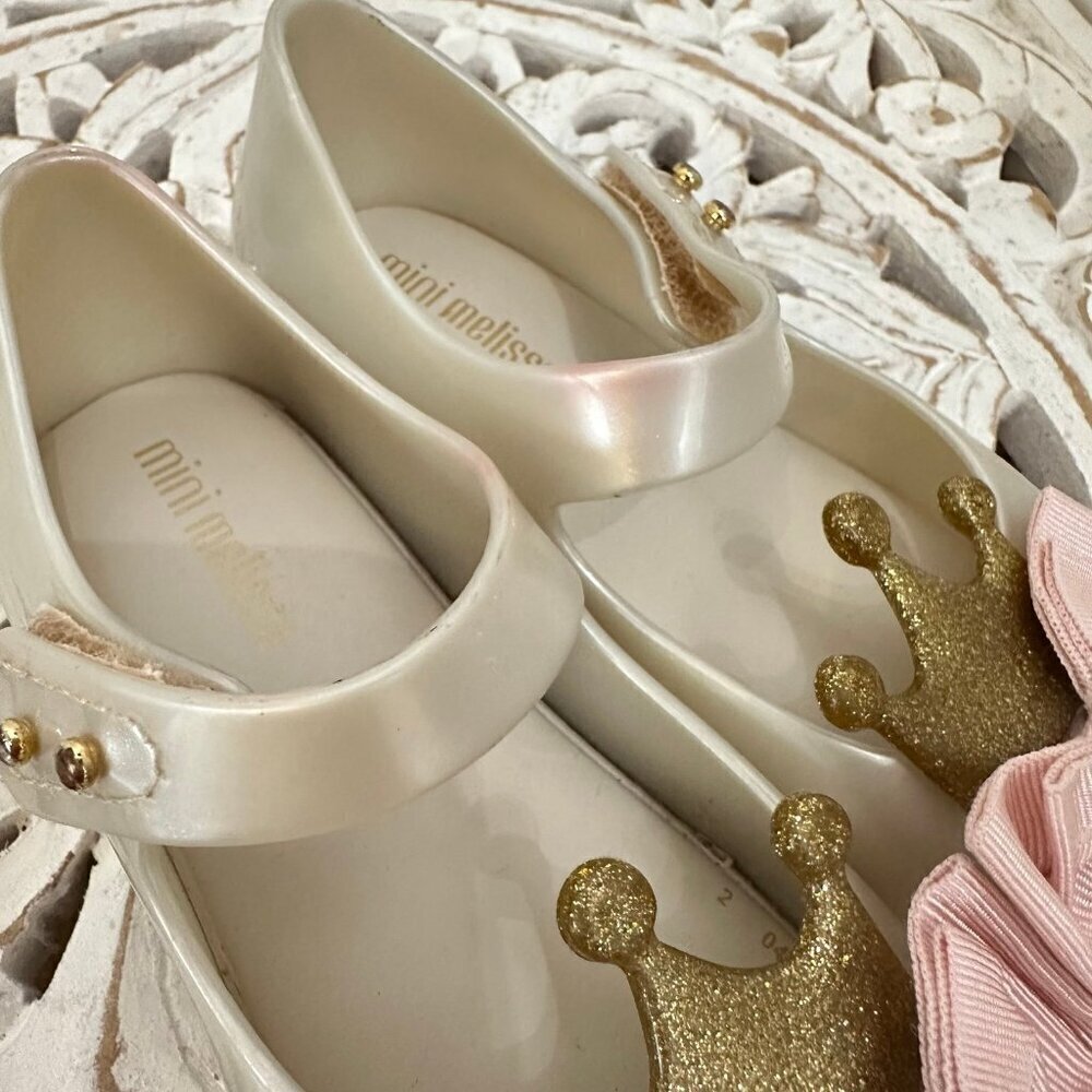 Mini Melissa princess jelly Mary Jane sandals 8 - Picture 3 of 6